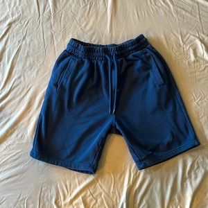 h&m blue sweat shorts